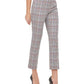 Calça social feminina Tommy Hilfiger Scarlet Glen Plaid reta marrom tamanho 14