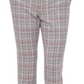 Calça social feminina Tommy Hilfiger Scarlet Glen Plaid reta marrom tamanho 14