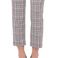 Calça social feminina Tommy Hilfiger Scarlet Glen Plaid reta marrom tamanho 14