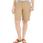 Bermuda feminina com punho estilo &amp; co, marrom, tamanho 8