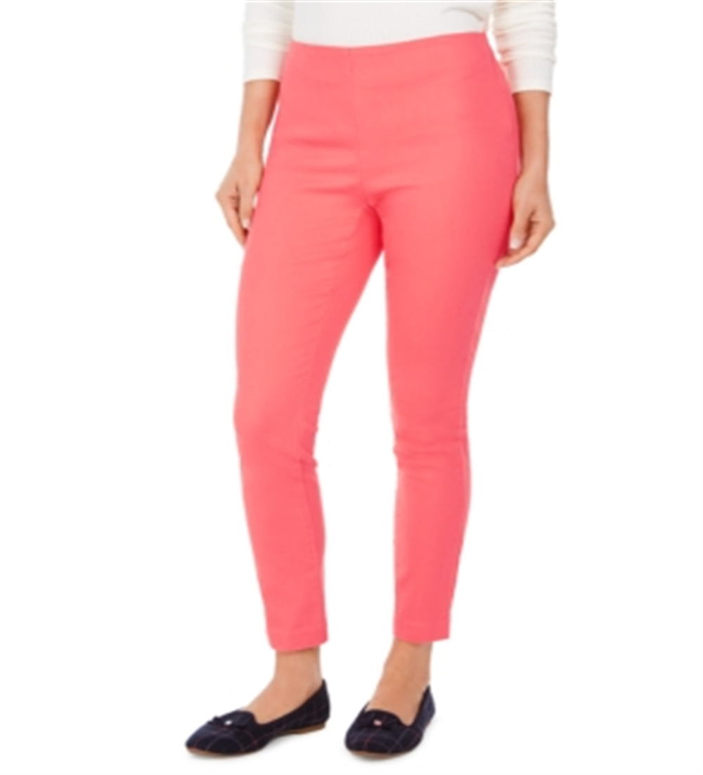 Calça curta feminina Charter Club Chelsea Stretch Twill vermelha tamanho 10 Petite