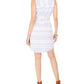 Vestido feminino sem mangas com decote dividido e listras de algodão estilo &amp; co, azul, tamanho extragrande