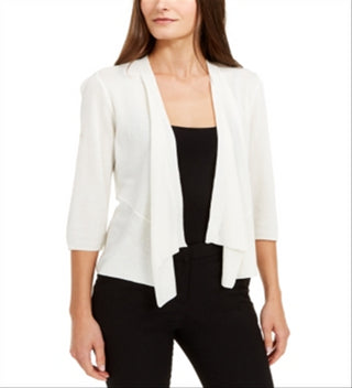 Cardigan feminino Alfani com frente aberta e drapeado, tamanho extragrande