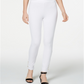 Legging feminina com tachas JM Collection, branca, tamanho X-G