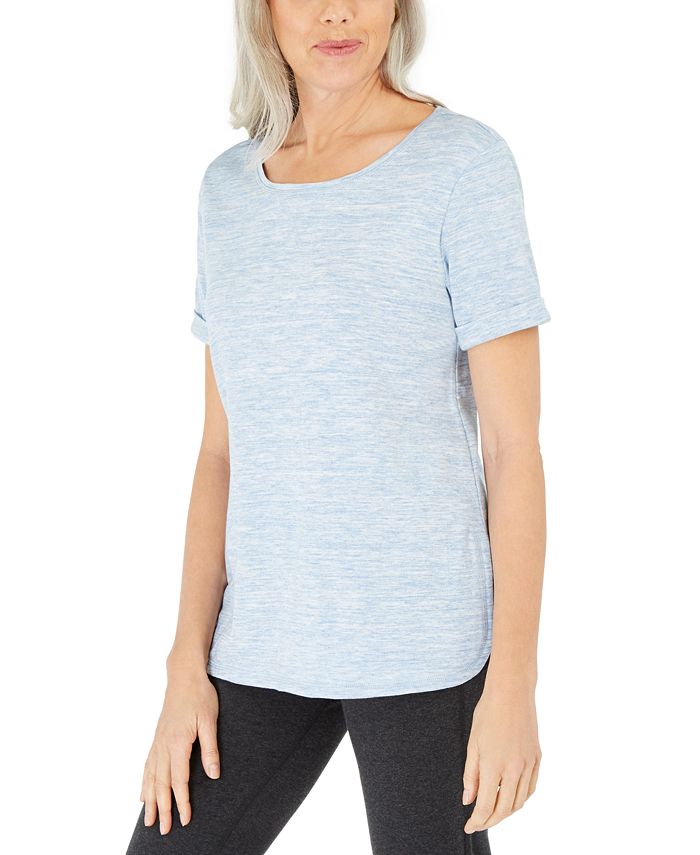 Karen Scott Blusa Space Dyed Feminina - Azul Tamanho Grande