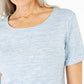 Karen Scott Blusa Space Dyed Feminina - Azul Tamanho Grande