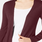 Cardigan feminino longo de malha com abertura frontal Maison Jules, cor vinho rubi, tamanho XXS
