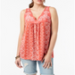 Blusa feminina bordada sem mangas Style &amp; Co, vermelha, tamanho grande