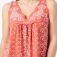 Blusa feminina bordada sem mangas Style &amp; Co, vermelha, tamanho grande