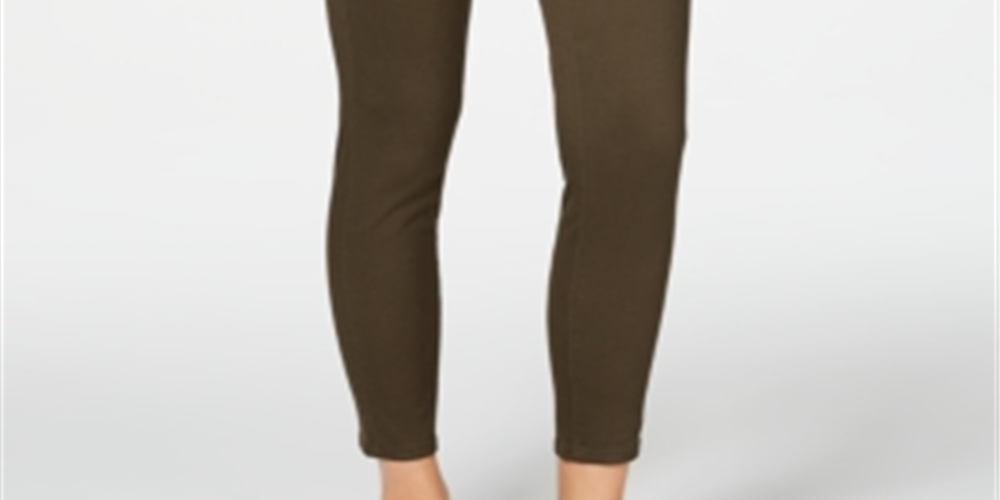 Calça jeans skinny com controle de barriga e ajuste curvilíneo feminino Style &amp; Co, verde, tamanho 12, pequena