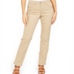 Calça jeans feminina estilo &amp; co com controle de barriga e perna reta, marrom, tamanho 4 P