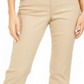 Calça jeans feminina estilo &amp; co com controle de barriga e perna reta, marrom, tamanho 4 P