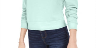 Blusa de manga comprida com zíper de um quarto Love Fire Junior, verde, tamanho grande