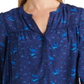 Blusa popover Sophie da Lucky Brand feminina, azul, tamanho pequeno