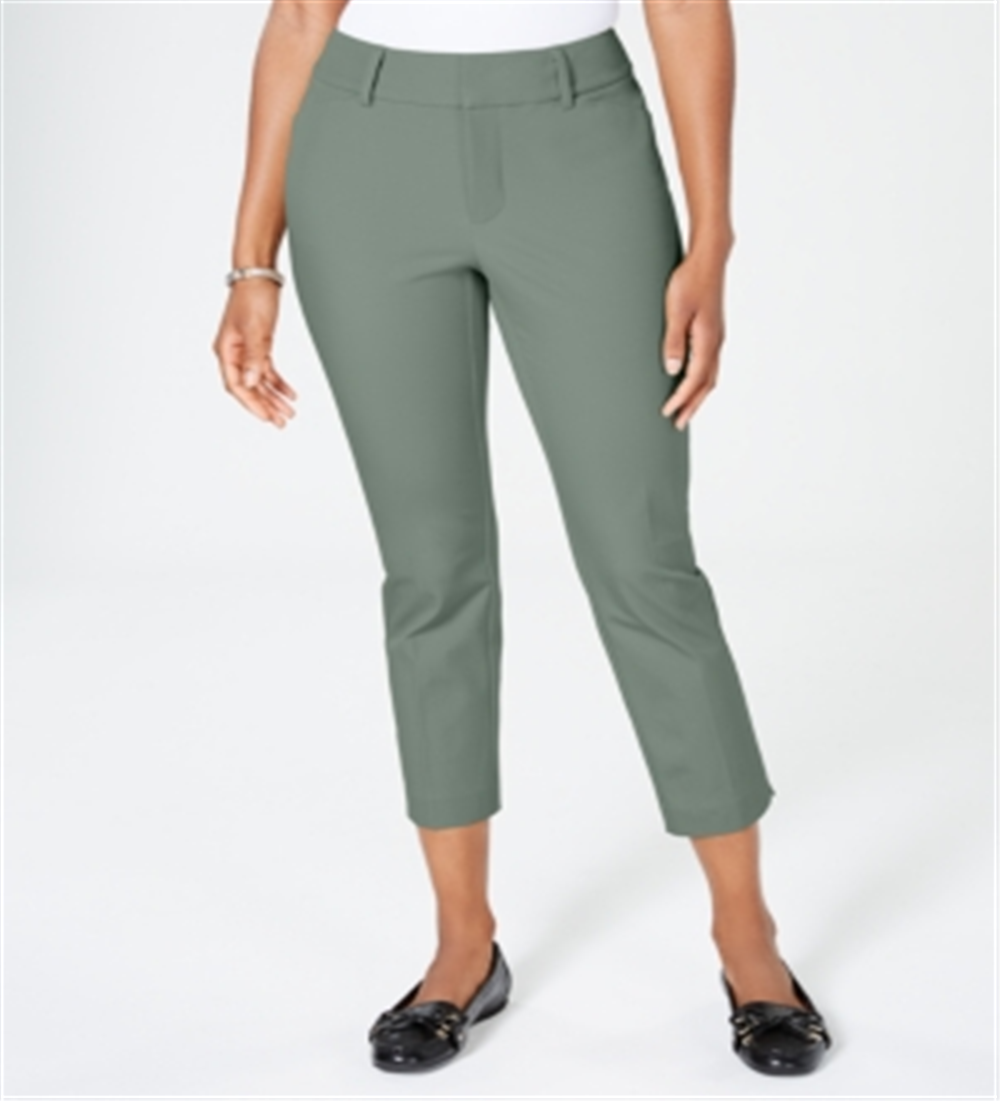 Calça curta feminina Charter Club Newport Tummy Control, verde, tamanho 14