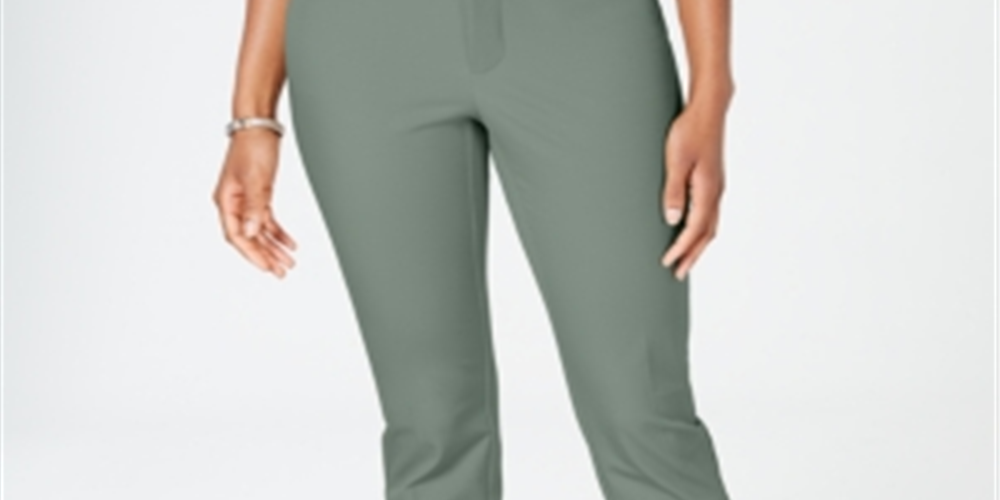 Calça curta feminina Charter Club Newport Tummy Control, verde, tamanho 14
