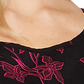 Vince Camuto Blusa feminina com decote em V e estampa floral, preta, tamanho grande