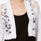 Calvin Klein Cardigan Feminino Manga Longa Aberto Crop Top Branco Tamanho PS