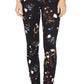 Calça jeans feminina NYDJ com estampa animal, perna reta, preta, tamanho 6