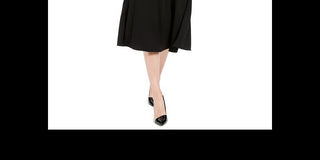 Vestido MIDI Calvin Klein Feminino Manga Bufante Preto Tamanho 12