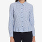 Blusa Peplum Manga Longa Feminina Tommy Hilfiger Azul Tamanho G