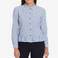 Blusa Peplum Manga Longa Feminina Tommy Hilfiger Azul Tamanho G