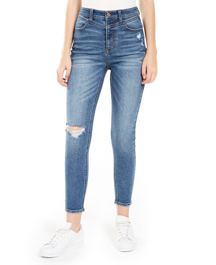 Jeans rasgado e cós alto Vanilla Star Junior's Real Cheeky Azul Tamanho -7