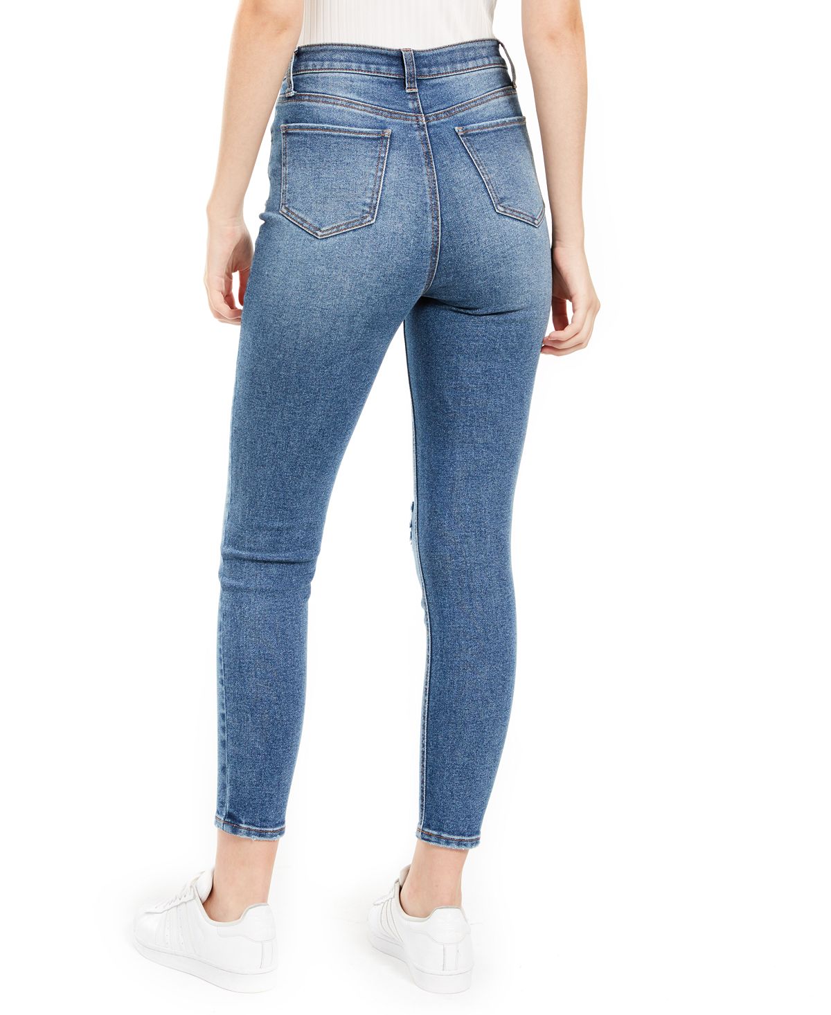 Jeans rasgado e cós alto Vanilla Star Junior's Real Cheeky Azul Tamanho -7