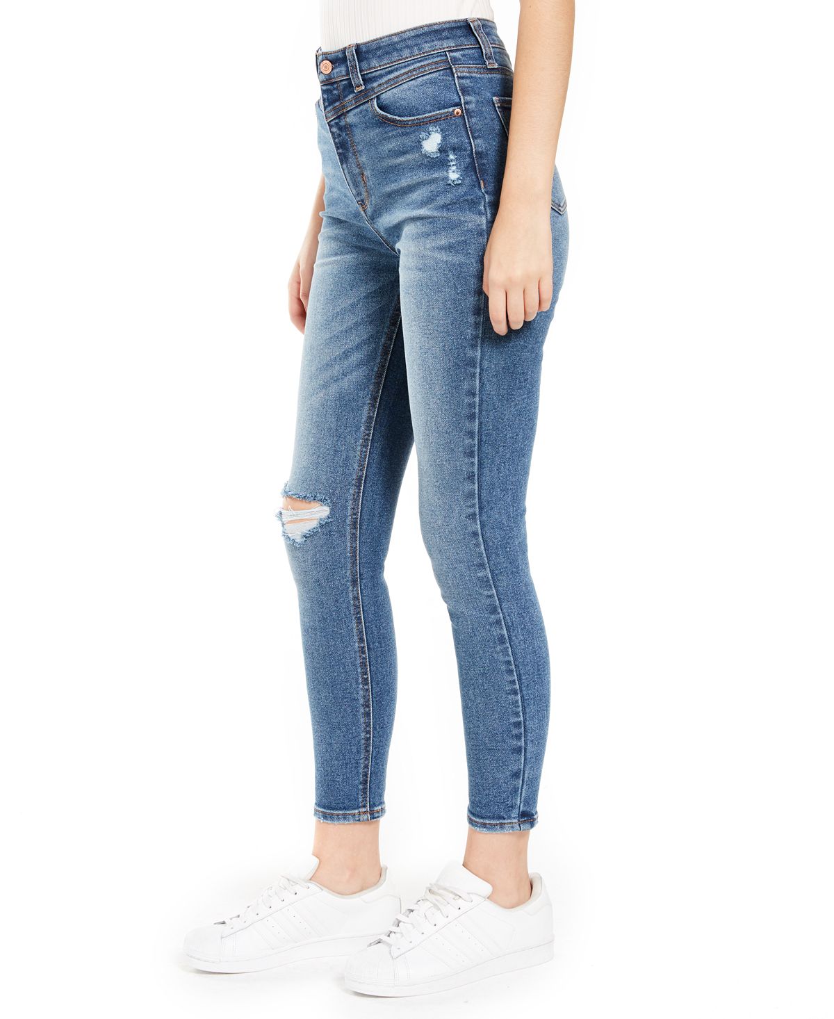 Jeans rasgado e cós alto Vanilla Star Junior's Real Cheeky Azul Tamanho -7