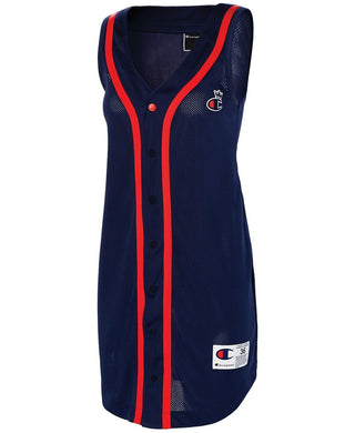 Vestido de beisebol feminino Champion azul tamanho M