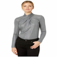 Blusa Ralph Lauren Feminina Manga Longa Gola Redonda - Cinza Tamanho G