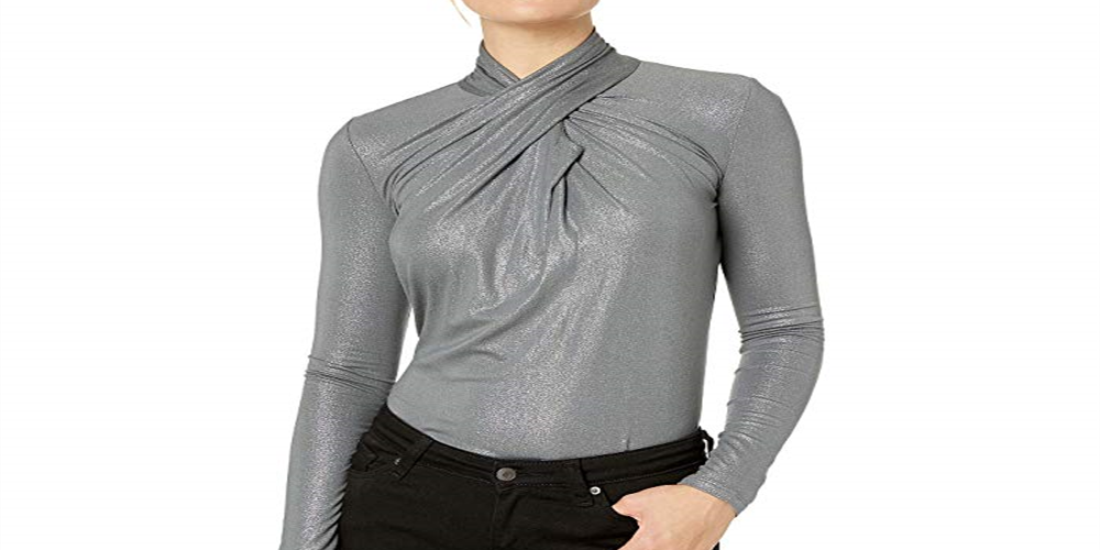 Blusa Ralph Lauren Feminina Manga Longa Gola Redonda - Cinza Tamanho G