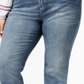 Calça jeans Inc Petite Plus Tummy Control Zenith Boyfriend Azul Tamanho 22W