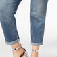 Calça jeans Inc Petite Plus Tummy Control Zenith Boyfriend Azul Tamanho 22W