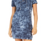 Vestido polo feminino Tommy Hilfiger de algodão tingido, cinza, tamanho GG