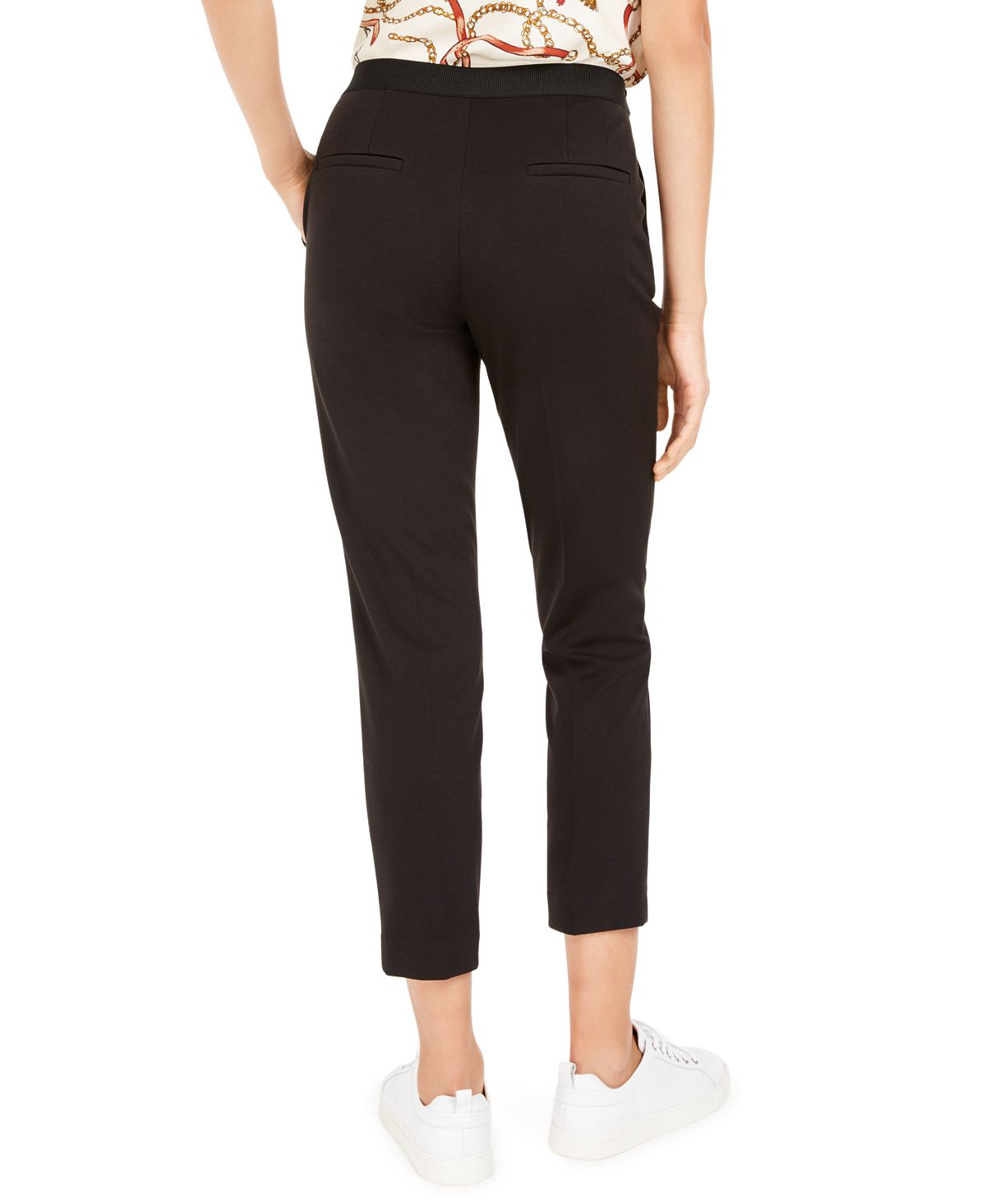 Calça reta feminina Bar III preta tamanho XX-S