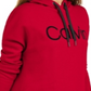 Calvin Klein Moletom Feminino Velvet Logo High Low Vermelho Tamanho X-G