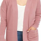 Cardigan aberto Pink Rose Junior's, tamanho médio, rosa