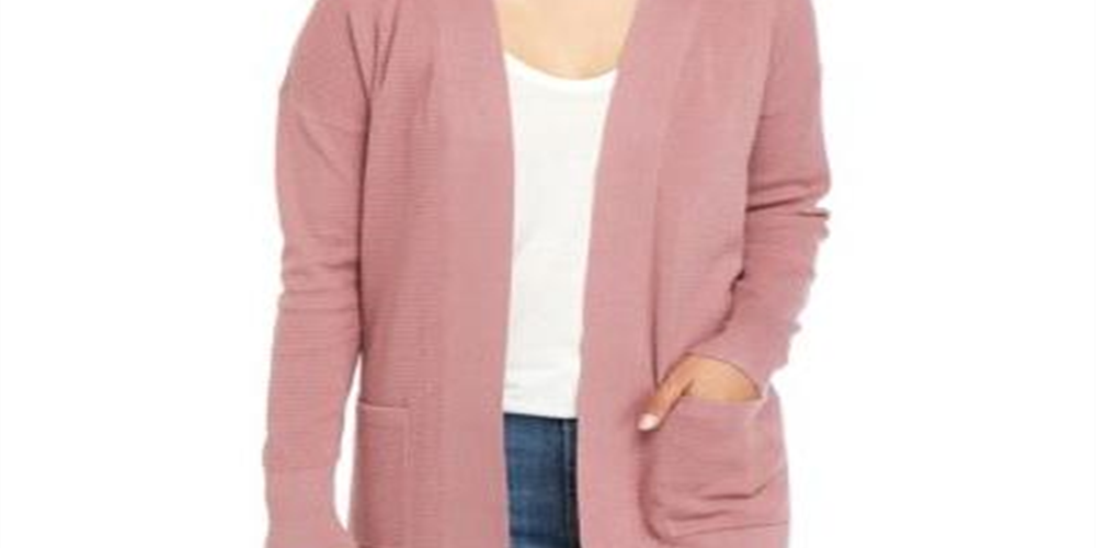 Cardigan aberto Pink Rose Junior's, tamanho médio, rosa