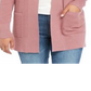 Cardigan aberto Pink Rose Junior's, tamanho médio, rosa