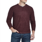 Suéter masculino vintage à prova de intempéries com decote em V e toque suave, vermelho, tamanho grande