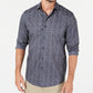 Camisa masculina de algodão com estampa de tapeçaria Tasso Elba, azul, tamanho médio