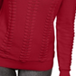 Suéter de malha de algodão Michael Kors feminino, vermelho, tamanho P