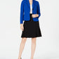 Terno feminino Le Suit com saia xale e lapela, azul, tamanho 8