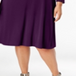 Vestido casual feminino estilo plus size estilo swing roxo tamanho 1X