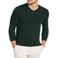 Camiseta Masculina Club Room Manga Longa Gola V Verde Tamanho Grande