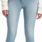 Calça jeans skinny Levi's feminina com fecho no tornozelo, azul, tamanho 32