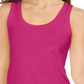 Regata feminina Charter Club Supima Cotton com decote redondo, rosa, tamanho pequeno