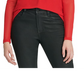 Top DKNY Feminino com Manga Transparente e Decote em V Vermelho Tamanho XS