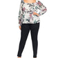 Top feminino City Chic Trendy Plus English Garden, branco, tamanho GG